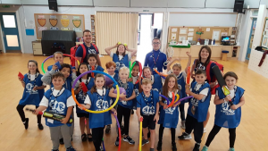 children and coaches with the base pack equipment