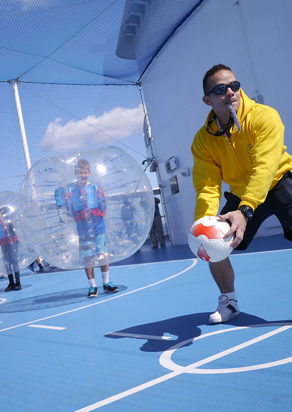 cruise and resort staff taking part in activities