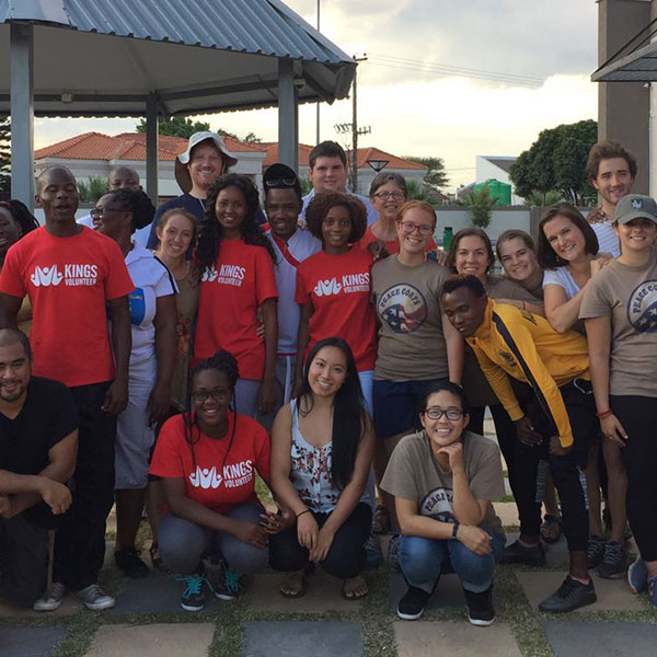 a group of kings volunteers and local residents in their community