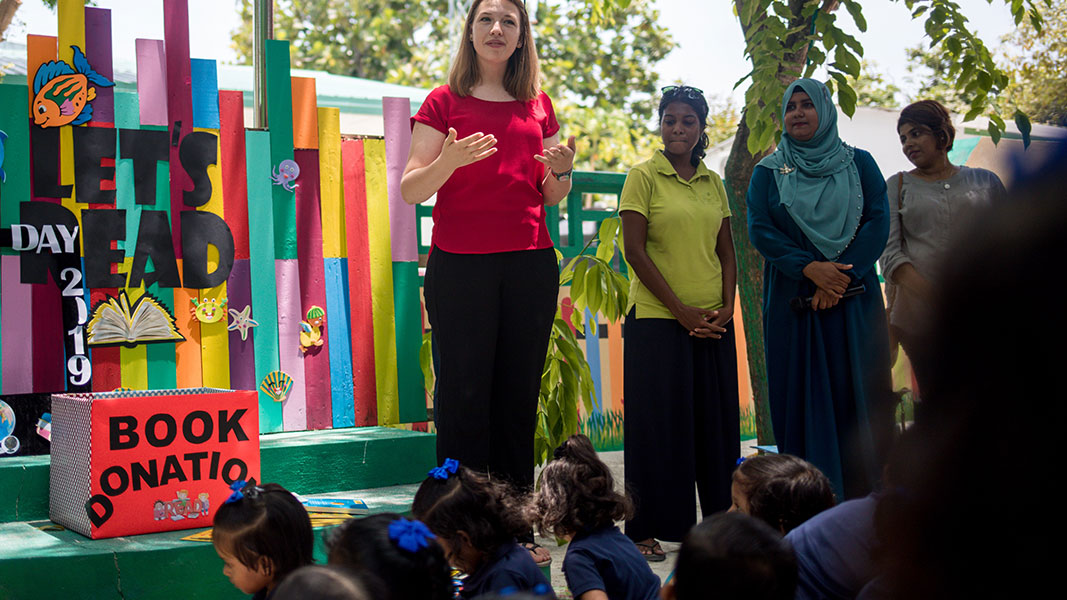 children's club manager speaking